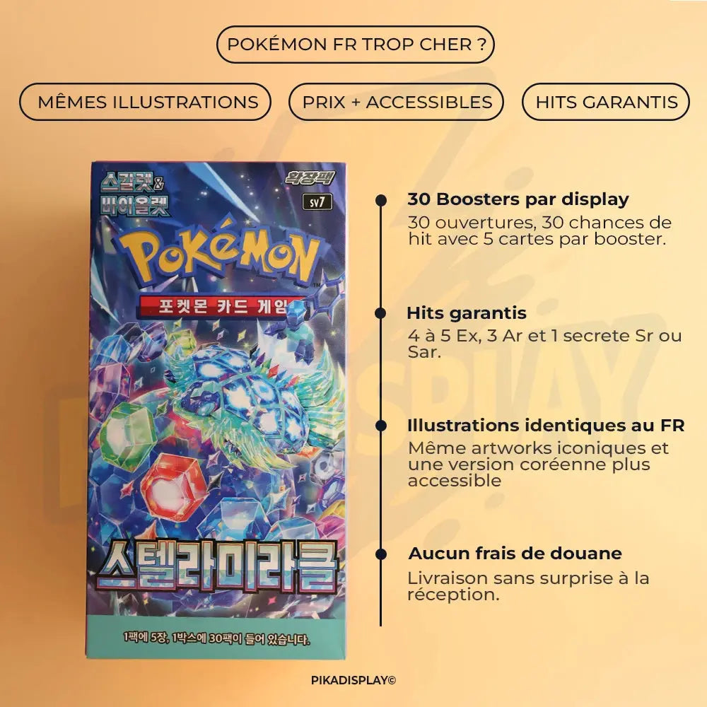 Display Pokémon Coréenne Sv7 Stellar Miracle PIKADISPLAY