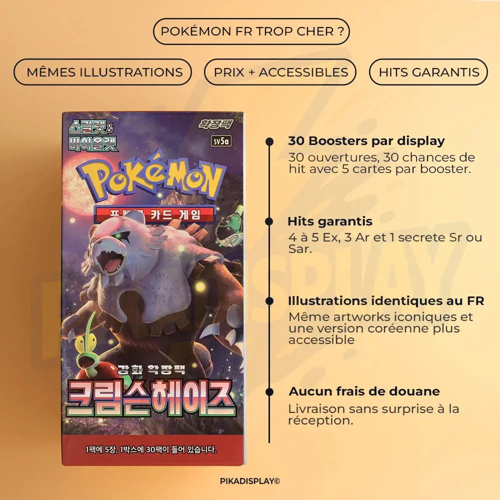 Display Pokémon Crimson Haze sv5a coréen PIKADISPLAY