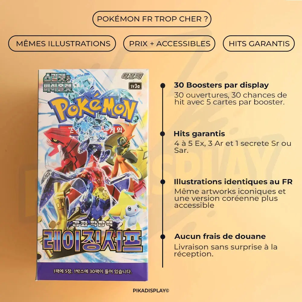 Display Pokémon Raging Surf SV3A coréen PIKADISPLAY