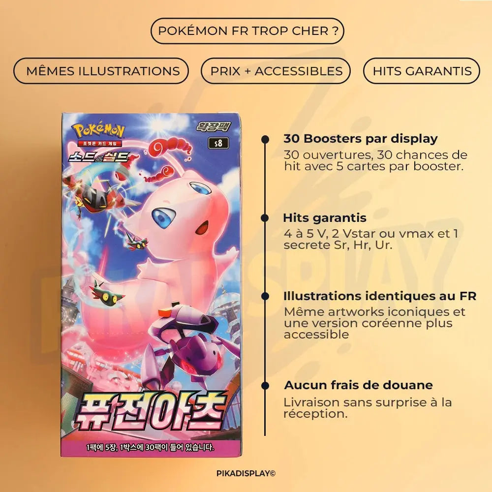 Display Pokémon coréen S8 Fusion Strike PIKADISPLAY