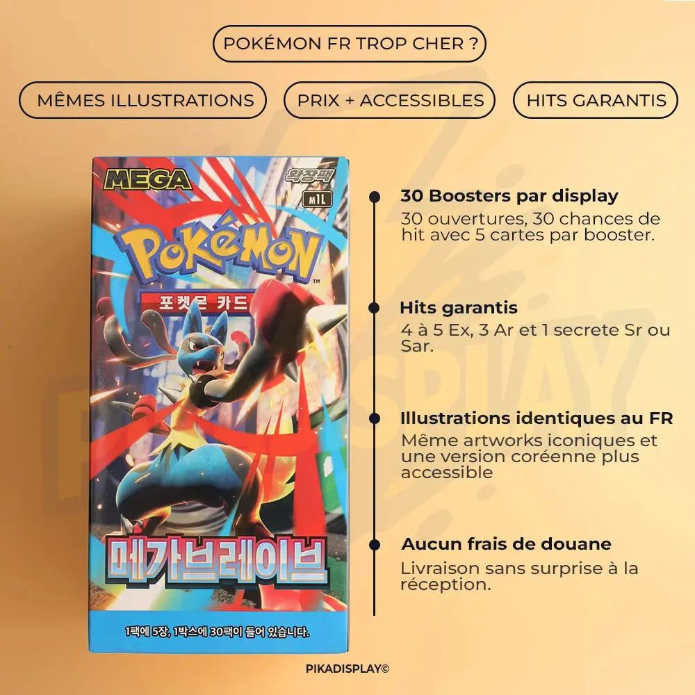 Pack duo Mega Evolution M1L/M1S Pokémon coréen PIKADISPLAY