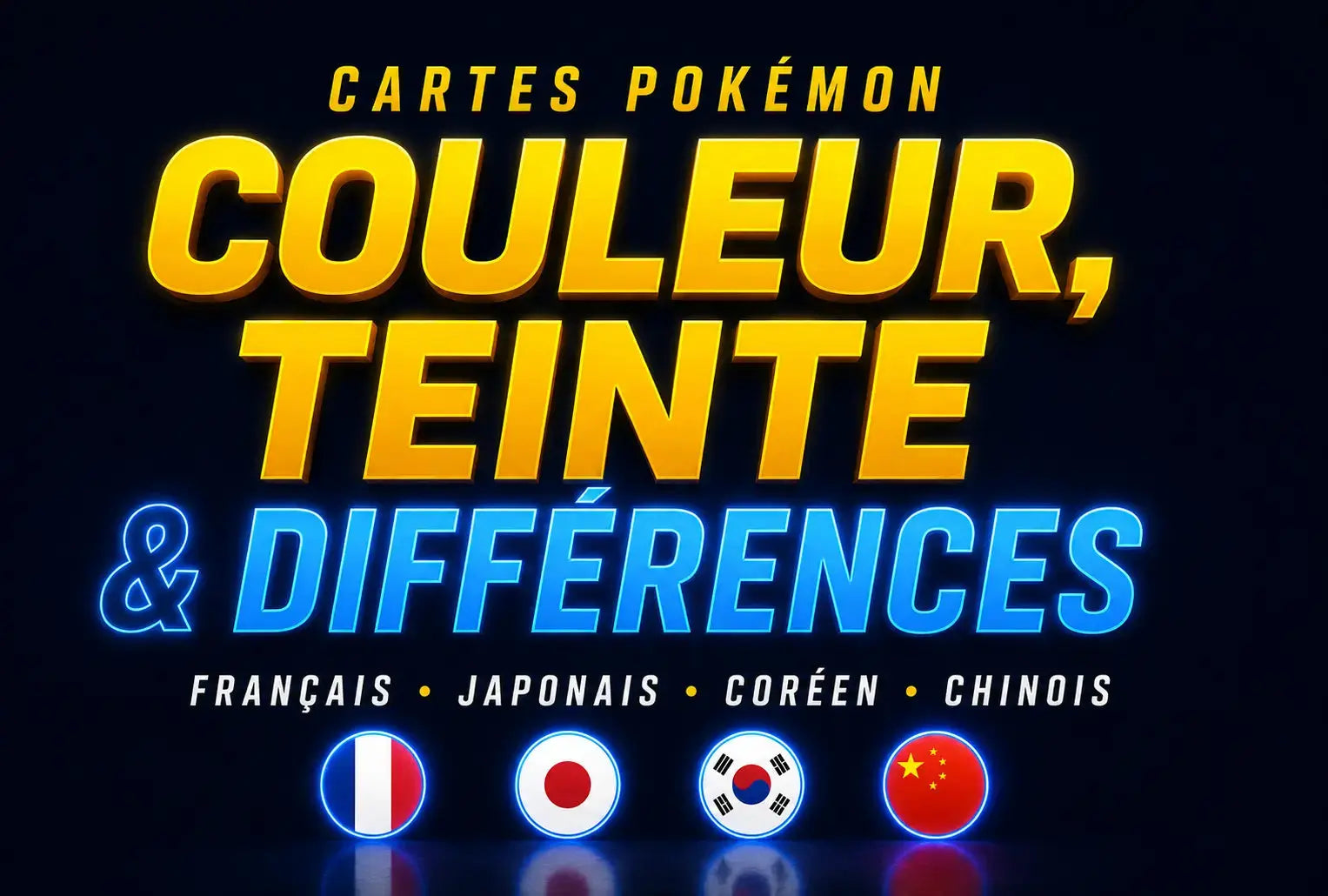 Cartes Pokémon Coréen : Couleur, Teinte et Différences avec le Français, le Japonais, le coréen et le chinois | Pikadisplay