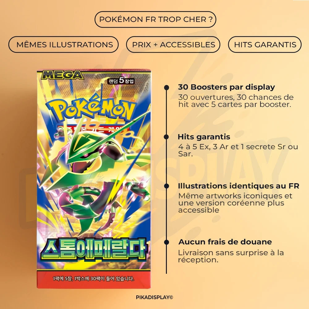 Display Pokémon Coréen M6 – Storm Emeralda (Règne Delta) – 30 boosters PIKADISPLAY