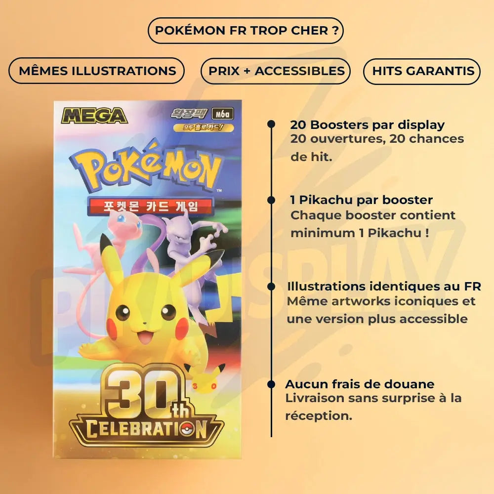 Display Pokémon Coréen M6A– 30th celebration anniversaire