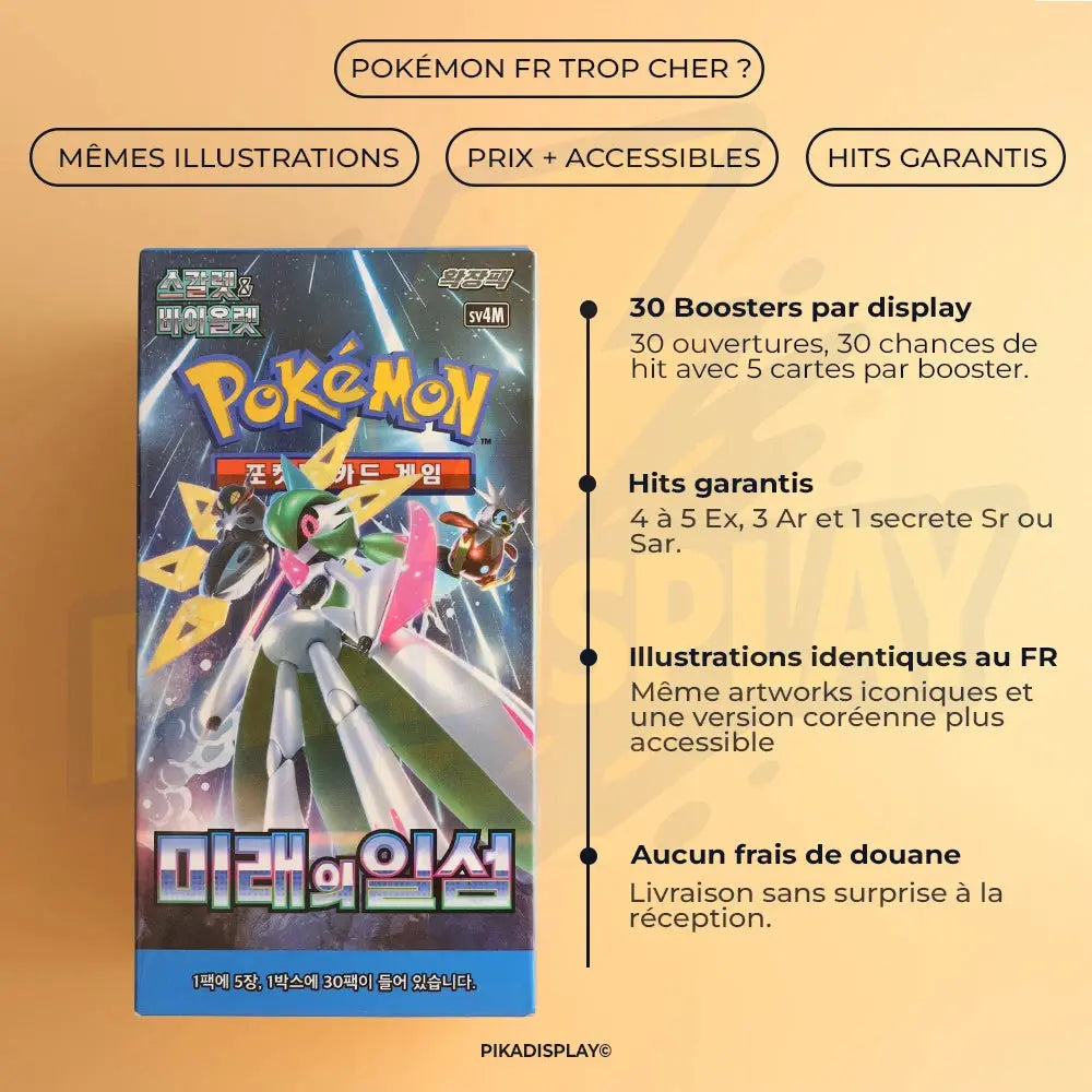 Display Pokémon Coréen SV4m Future Flash Faille Paradoxe PIKADISPLAY