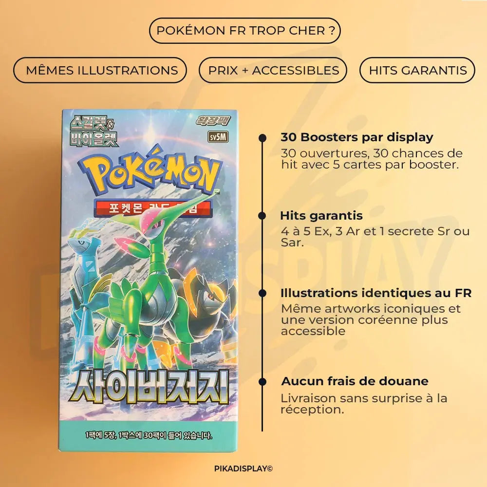 Display Pokémon Coréen SV5m Cyber Judge Forces Temporelles PIKADISPLAY