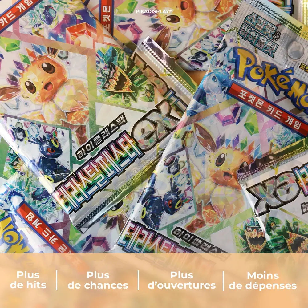 Display Pokémon Evolution prismatique sv8a Terastal Festival coréenne PIKADISPLAY