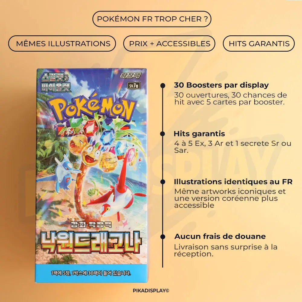 Display Pokémon SV7A Paradise Dragona coréen PIKADISPLAY