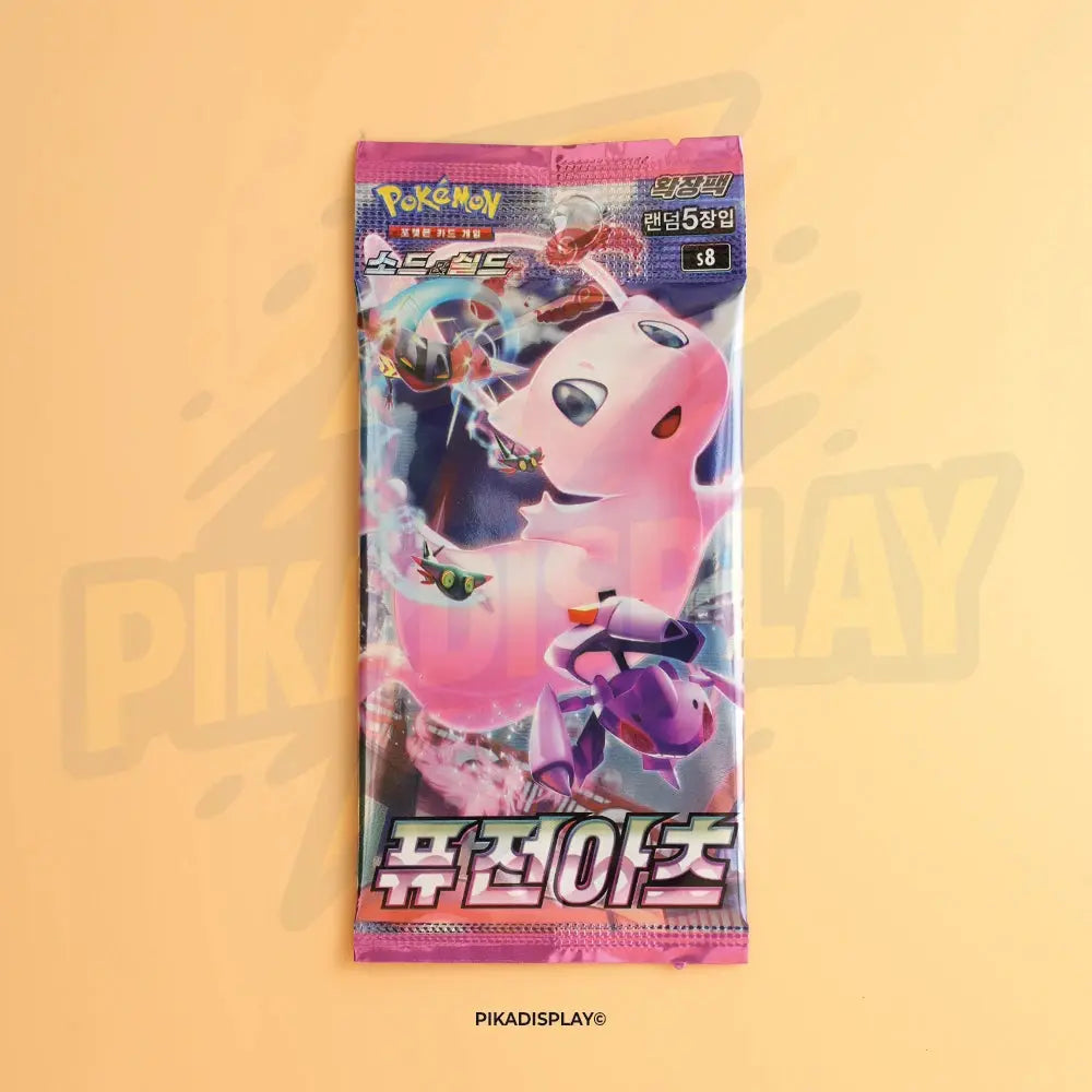Booster Pokémon Coréen S8 Fusion Arts – 5 Cartes Officielles.