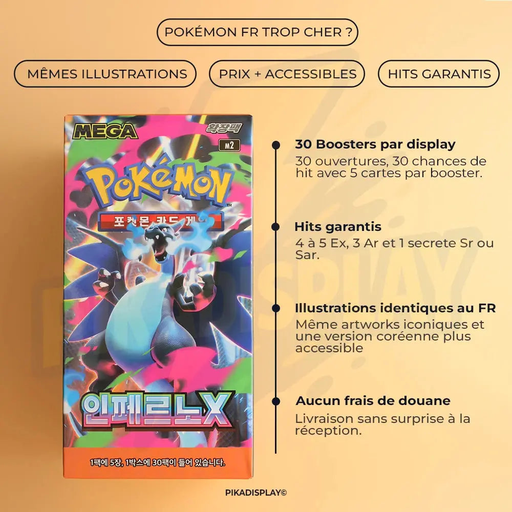 Display pokémon M2 coréen Mega Inferno X PIKADISPLAY