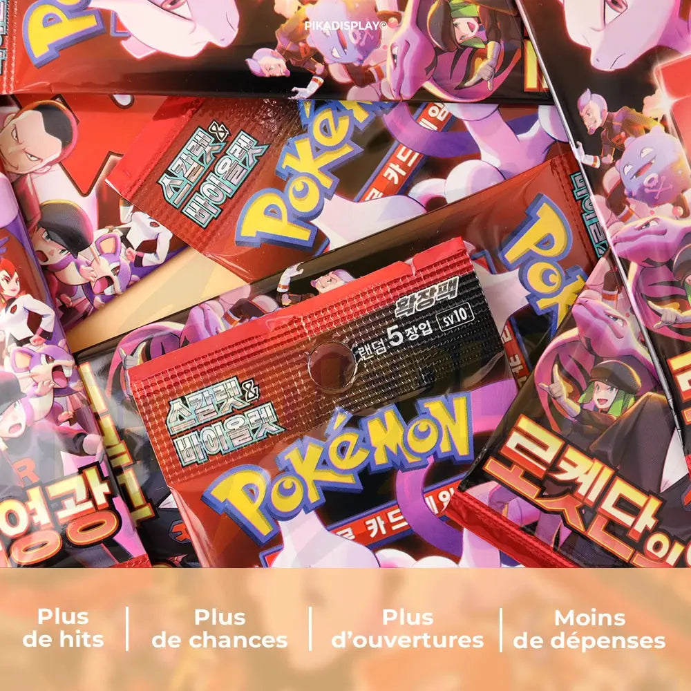 Pack Duo Pokémon Coréen – Glory of Team Rocket SV10 + Heat Wave Arena SV9A PIKADISPLAY