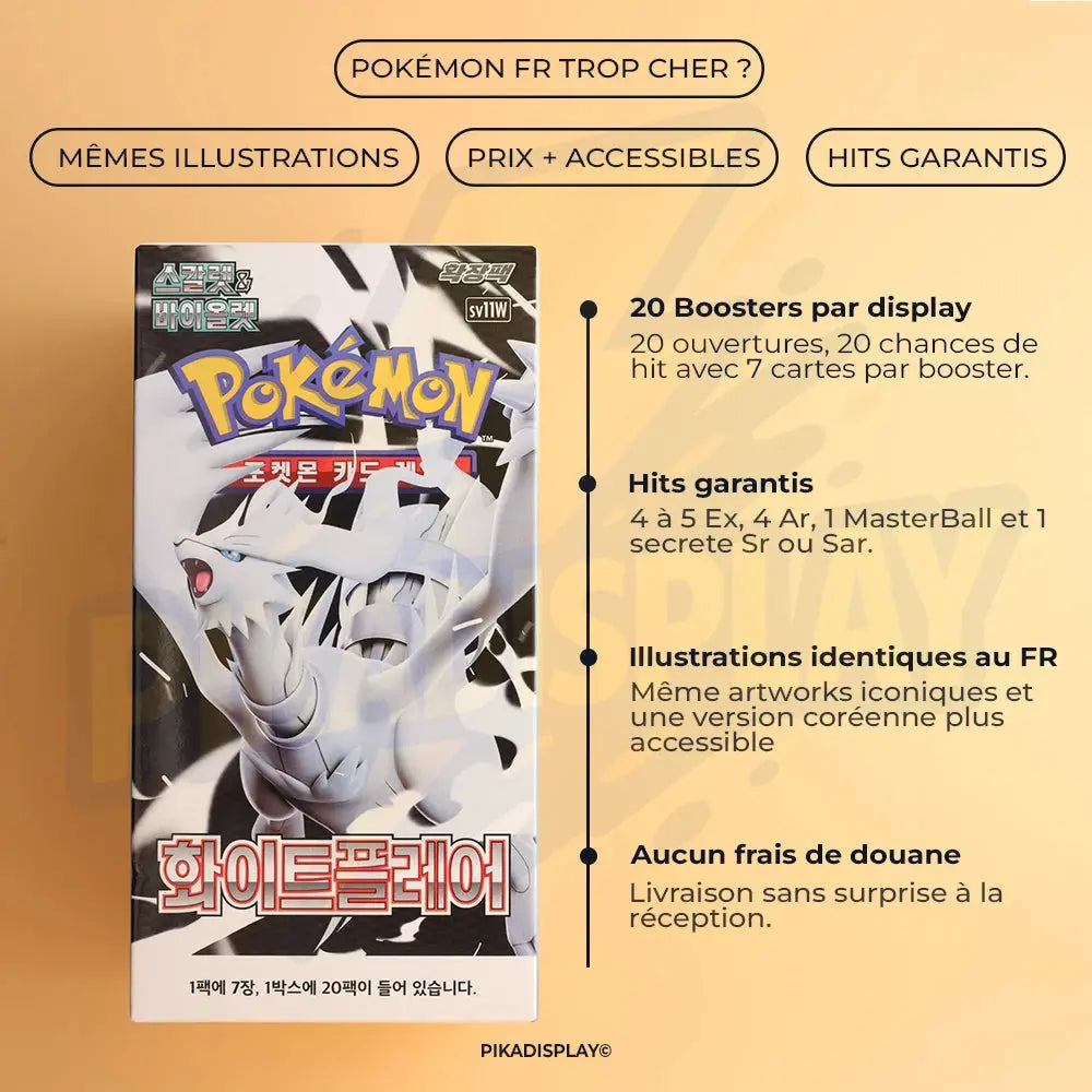 Pack black bolt et White flare SV11W/B Pokémon coréen PIKADISPLAY