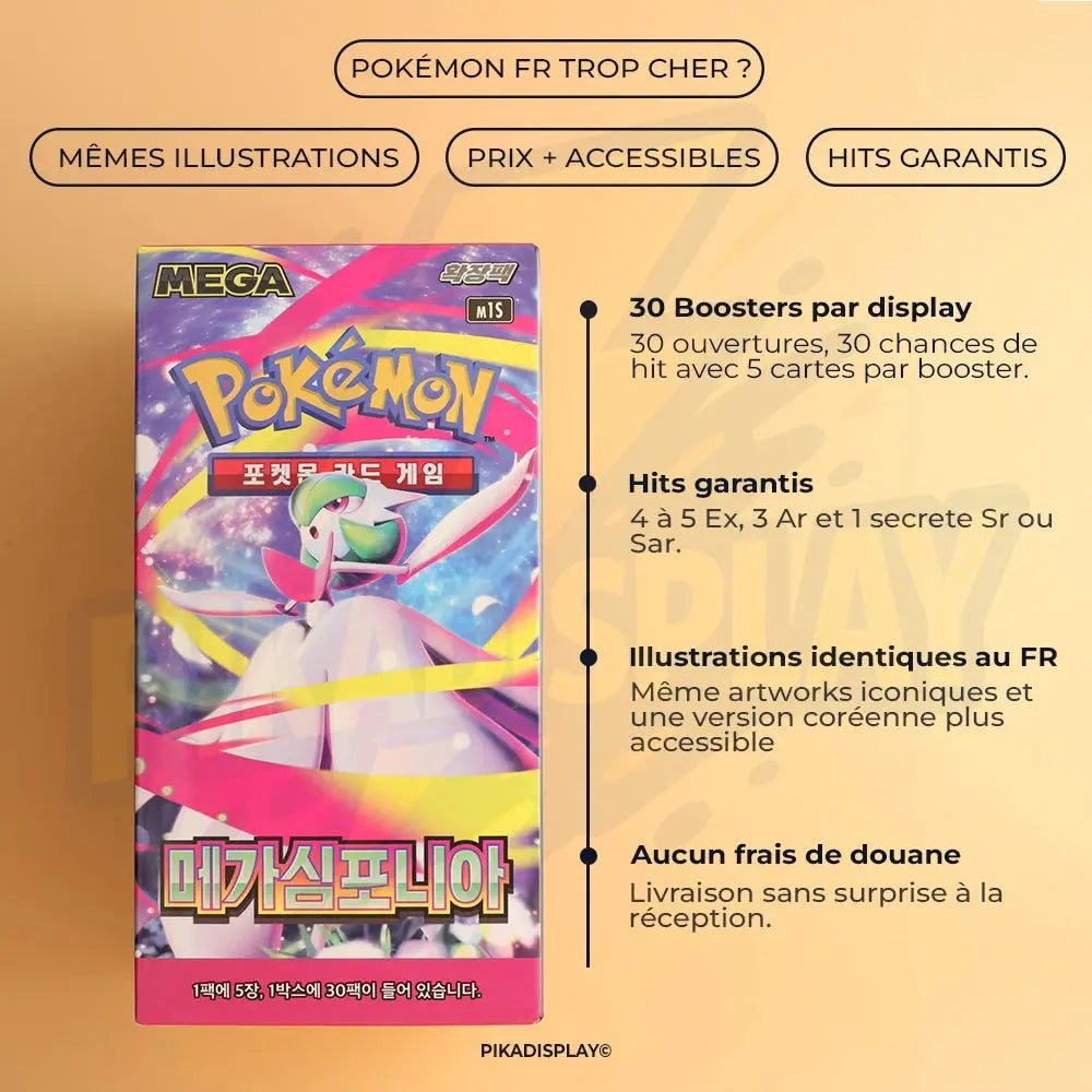 Pack duo Mega Evolution M1L/M1S Pokémon coréen PIKADISPLAY